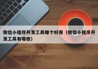 微信小程序開(kāi)發(fā)工具哪個(gè)好用（微信小程序開(kāi)發(fā)工具有哪些）