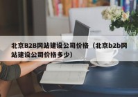 北京B2B網(wǎng)站建設公司價格（北京b2b網(wǎng)站建設公司價格多少）