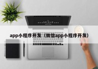 app小程序開發(fā)（微信app小程序開發(fā)）