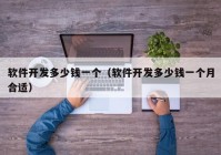 軟件開(kāi)發(fā)多少錢(qián)一個(gè)（軟件開(kāi)發(fā)多少錢(qián)一個(gè)月合適）