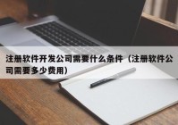 注冊(cè)軟件開發(fā)公司需要什么條件（注冊(cè)軟件公司需要多少費(fèi)用）