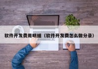 軟件開發(fā)費(fèi)用明細(xì)（軟件開發(fā)費(fèi)怎么做分錄）