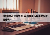 0基礎(chǔ)學(xué)小程序開發(fā)（0基礎(chǔ)學(xué)小程序開發(fā)有前途嗎）