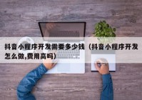 抖音小程序開(kāi)發(fā)需要多少錢(qián)（抖音小程序開(kāi)發(fā)怎么做,費(fèi)用高嗎）